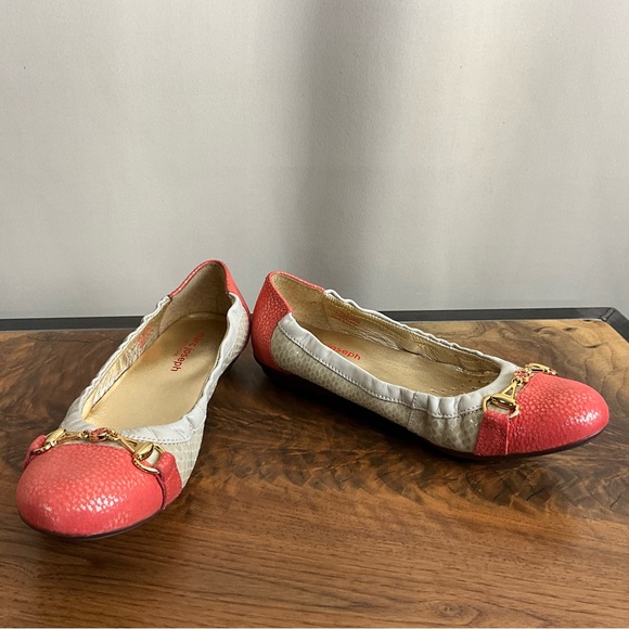 Marc Joseph Salmon and Ivory Cap Toe Flat, New in Box - Picture 10 of 11